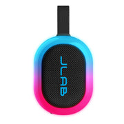 JLab Pop Party Bluetooth Portable Speaker, 5W Full Range Driver, RGB Lighting, IP55 Waterproof, LabSync Connect, Black, SBPOPRBLK123