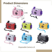 Texvora 8 Pack Disposable 35mm Film Cameras, Compact Mini Point-and-Shoot Cameras for Wedding, Bachelorette, Birthday, Concert, Travel