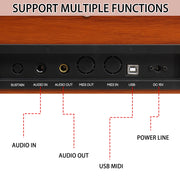 Ktaxon GPP-203 88 Key Keyboard Piano Weighted Action Electronic Keyboard, Walnut