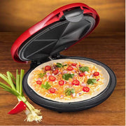 Taco Tuesday TCTEQM10RD 10 In. Electric Quesadilla Maker with Extra Stuffing Latch in Red