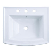 KOHLER K-2358-8-0 Archer Pedestal Bathroom Sink Basin with 8-Inch Centers, White