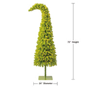 Holiday Time 6-Foot Lawndale Spruce Artificial Christmas Tree, Curved Silhouette, Green - Material: PVC