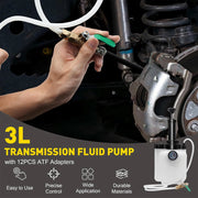 Lafati 3L Transmission Fluid Pump Manual Oil Transfer Pump with 12 Adapters for BMW Volkswagen Ford Audi Toyota Lexus