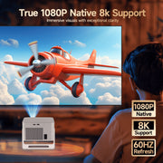 Magcubic Portable Projector, HY350max, Native 1080P Full HD with 8K Support, 900 ANSI Lumens, Auto Focus, Auto Keystone, Android 14, WiFi 6, Bluetooth 5.4
