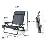 YETI Hondo Reclining Beach Chair, Breathable UV-Resistant FlexGrid Fabric, Supports 350 lb, Seafoam, 26010000363