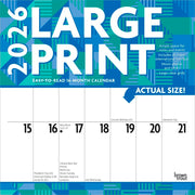 BrownTrout Publishers Inc. Large Print 2026 12 x 24 Inch (Hanging) Monthly Square Wall Calendar Matte Paper