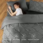 Sonoro Kate SONJHBQJTQNDG Queen Comforter Set, 7 Pieces, Dark Gray