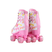 Barbie Children's Roller Skates, Adjustable Straps, Pink Glitter Wheels, ABEC 5 Bearings, Durable PVC, Foam Lining, Sizes 3-6