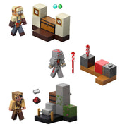 Minecraft JKK08 Duster's Loot Stash Action Figure Set with Redstone Charged Treasure Chest, Multicolor