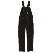 Carhartt Heavyweight Cotton Duck Bib Overalls for Men - Black - 38x32