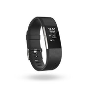 Fitbit FB407SBKL Charge 2 Heart Rate + Fitness Wristband, Black, Large