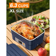 Mpow GEHM935ADUS-PT XL 6.3-Cup Cordless Electric Lunch Box with Rechargeable Battery, Blue