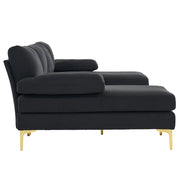 Ktaxon Modern U-Shape Soft Linen Fabric Sectional Couch