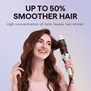 Wavytalk Thermal Brush 1.5 Inch Ceramic Negative Ion Round Hair Styling Tool White