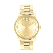Movado Bold Access Gold Ion Plated 3600912 Gold Dial Steel Bracelet Mens Watch