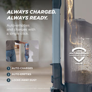 Shark PowerDetect Speed Cordless Stick Vacuum with Auto-Empty Dock, HEPA Filtration, MultiFlex Wand, 60-Min Runtime, Ice Blue, IA3241