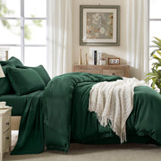 Andency 7 Pieces Oversized King Comforter Set Wheat 120x 98, Boho Tassel Bed in a Bag All Season Soft Fluffy Bed Sets
