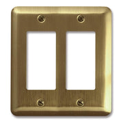 Amerelle Steel 2 Decora Wall Plate - Brushed Brass-154RR