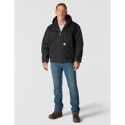 Carhartt Men's Loose Fit Firm Duck Insulated Active Jacket, Black, Medium, 106673BLK-MEDREG