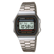 Casio Men's Stainless Steel Band Wristwatch, Silver & Black, A168WA-1