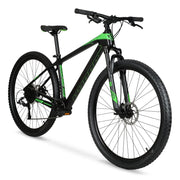 Hyper Bicycles HYP-T29-1030 29in Men's Carbon Fiber Mountain Bike, Black/Green