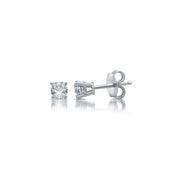 Brilliance Fine Jewelry Women 1/4 T.W. Diamond 10 Kt White Gold Stud Earrings 0.25 Carats