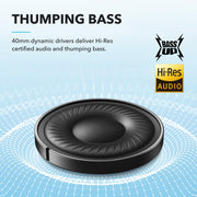 Soundcore by Anker Q20i Wireless Noise Cancelling Over-Ear Headphones, Hybrid ANC, 40mm Drivers, 40-Hour Battery, Hi-Res Audio, Deep Bass, Bluetooth 5.0, Black