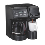 Hamilton Beach FlexBrew Trio Drip Coffee Maker, Single Serve and 12-Cup Pot, Programmable, Fast Brewing, Removable 56 oz Reservoir, White, 49917