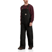 Carhartt Loose Fit Firm Duck Insulated Bib Overalls for Men, 3XL, Black - 100% Cotton