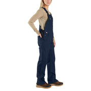 Carhartt Flame-Resistant Rugged Flex Loose-Fit Duck Bib Overalls for Women, Dark Navy, Medium, 105780
