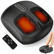 Hlthair Shiatsu Foot Massager with Heat, Deep Kneading, Air Compression, Multi-Level Settings, Gray