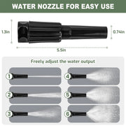 GVDV CP014771 Garden Hose, 3/4 inch x 100ft Metal Water Hose with Spray Nozzle, Leak Proof, Tangle Free, 550PSI