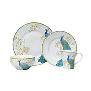 222 Fifth 1027WH801A1B71 Peacock Garden Dinnerware Set (16-Piece)