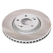 Power Stop Front Semi-Coated Vented Brake Rotor with Machined Finish for Hyundai Azera 2012-17 Nexo 2019-25 Sonata 2015-19 JBR1554SCR