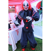 Haunted Hill Farm HHCLOWN-21HA 4.7-Ft Scary Swinging Talking Clown Halloween Animatronic with Touch Activated Lights