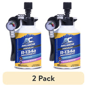 Avalanche Automotive Refrigerant Kit, 12oz R134a with Analog Gauge, Turn and Push Locking Valve, Smart Clips, Seal Conditioner, AVL101WM