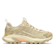 Merrell Women's Moab Speed 2 Hiking Shoes, Khaki, Breathable Nylon Ripstop Upper, FloatPro EVA Midsole, Vibram TC5+ Outsole, J037854