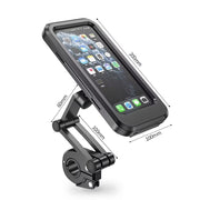 Stock Preferred Motorcycle Phone Mount, Adjustable 360 Rotation, Waterproof, Anti-Shock, Touchscreen Compatible, Black