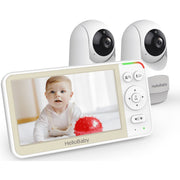 HelloBaby Video Baby Monitor Dual Camera with Remote Pan-Tilt-Zoom
