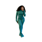 ZenithTrend Women's 2 Piece Outfit Set, 2XL, Dark Green