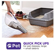 BLACK DECKER HLVB315JP07W Furbuster Cordless Pet Handheld Vacuum with Motorized Pet Head and Anti-Tangle Brush; HLVB315JP07W