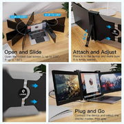 L Limink S11 Portable Screen Display Extender Triple Monitor For 13-16
