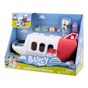 Bluey Adventure Plane Playset with Pilot Figure, 5 Travel Accessories, Luggage Storage, Fold-Down Tray Table, Ages 3+, 19334