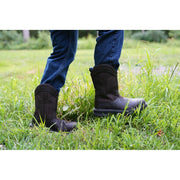 Herman Survivors Men's Granite Steel Toe Work Boots, Buffalo Leather and Air Mesh, Slip-On, Slip- and Oil-Resistant Rubber Outsole, Mid-Calf