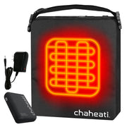 Chaheati 7V Rechargeable Battery Heated Seat Cushion with Touch-Button Control, Black, Adjustable Shoulder Strap, CHA-SC-7V-BK