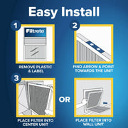 Filtrete HVAC Furnace Air Filter, 12x24x1, MPR 700, MERV 8, Electrostatic Pleated, Dust Pollen Pet Dander Reduction, 6 Pack, 720-6PK-EC
