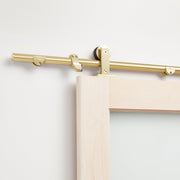 Miseno HBD6060X96CHBS Amici 96 in. Single Roller Top-Mount Barn Door Hardware Kit in Champagne Brass