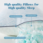 Yalamila WW-CP-Q2 Hotel Cool Pillow Reversible Pillow, Shredded Memory Foam Pillow, Standard/Queen Pillows 20