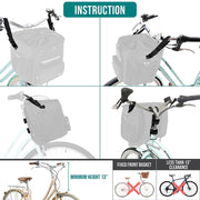 PetAmi Dog Bike Basket Soft-Sided Ventilated Pet Carrier Backpack Black Small Multi-Use PET-BBK01-BK-SP