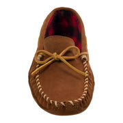 Minnetonka 773-12 Double-Bottom Fleece Slipper Mocs for Men, Size: 12M, Brown